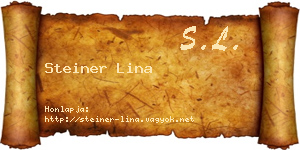 Steiner Lina névjegykártya